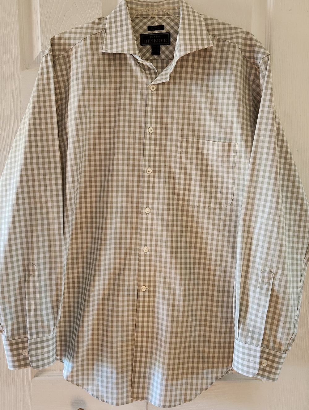 Banks Reserve Shirt Mens Dress Checkered Cotton 16.5-35